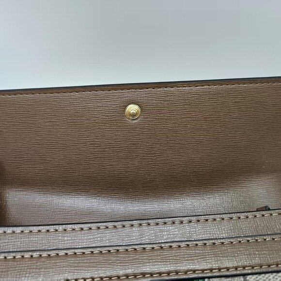 Gucci flap wallet in GG canvas with classic green-red stripe - Picture 6 of 7